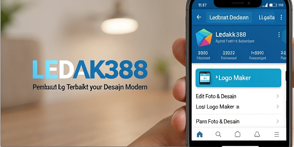 Tampilan antarmuka LEDAK388 yang memudahkan pembuatan logo.