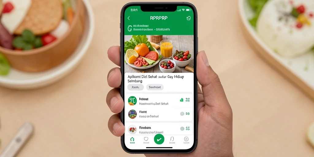 Antarmuka RPRPRP yang sederhana dan intuitif untuk Diet Sehat.