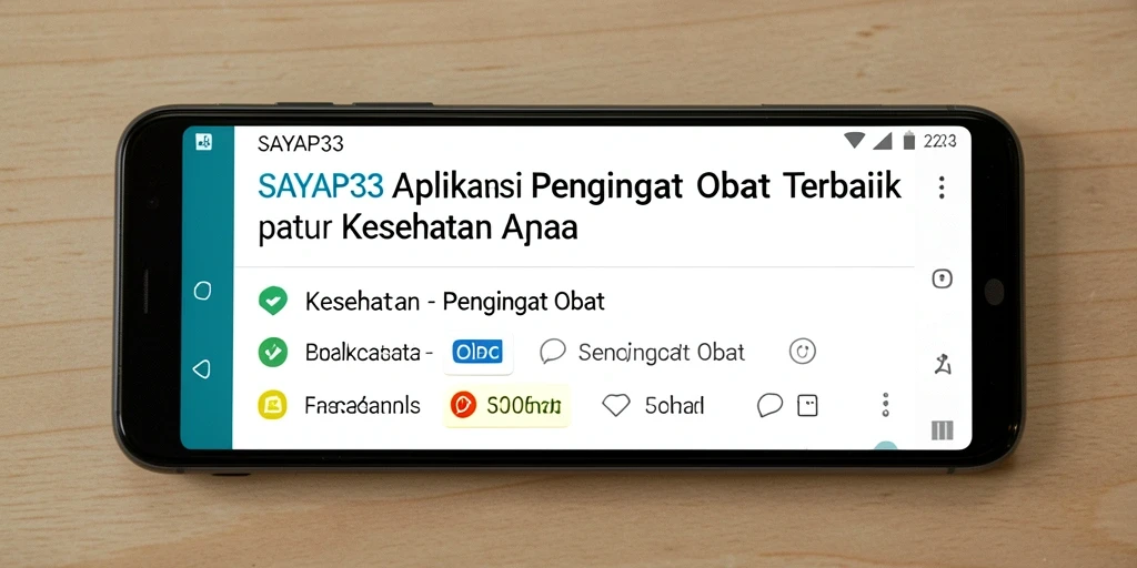 Antarmuka aplikasi Pengingat Obat yang simple dan informatif.